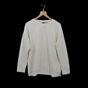 Danskin L Cream Soft Ribbed Sweatshirt ✨Great Condition ❄️  Side zipper slits